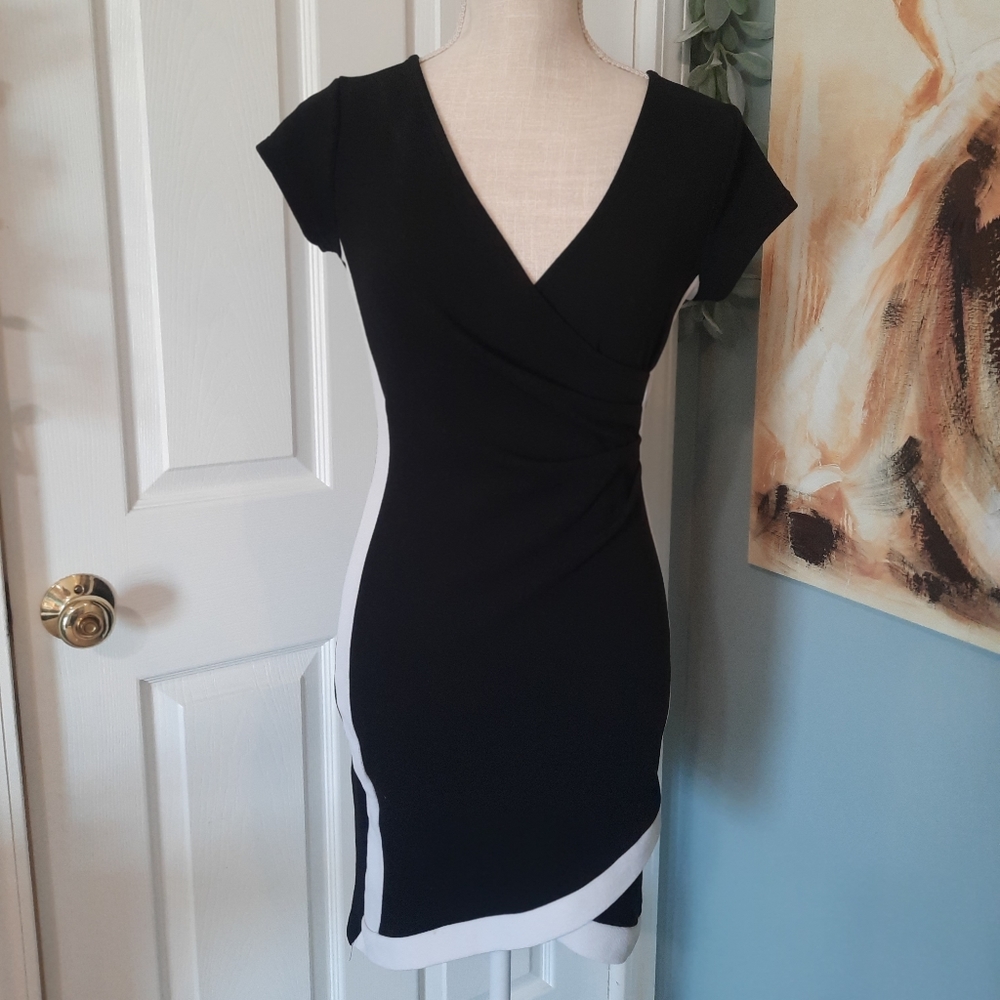 Black and White Bodycon Dress